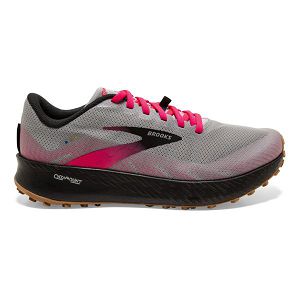 Brooks Catamount Trail Running Shoes - Womens, Grey/Black/Pink | IE-OFE984576